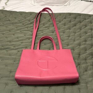 Telfar Bright Pink Tote Bag Corned Beef